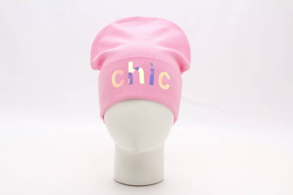 Шапка с отворотом трикотажная